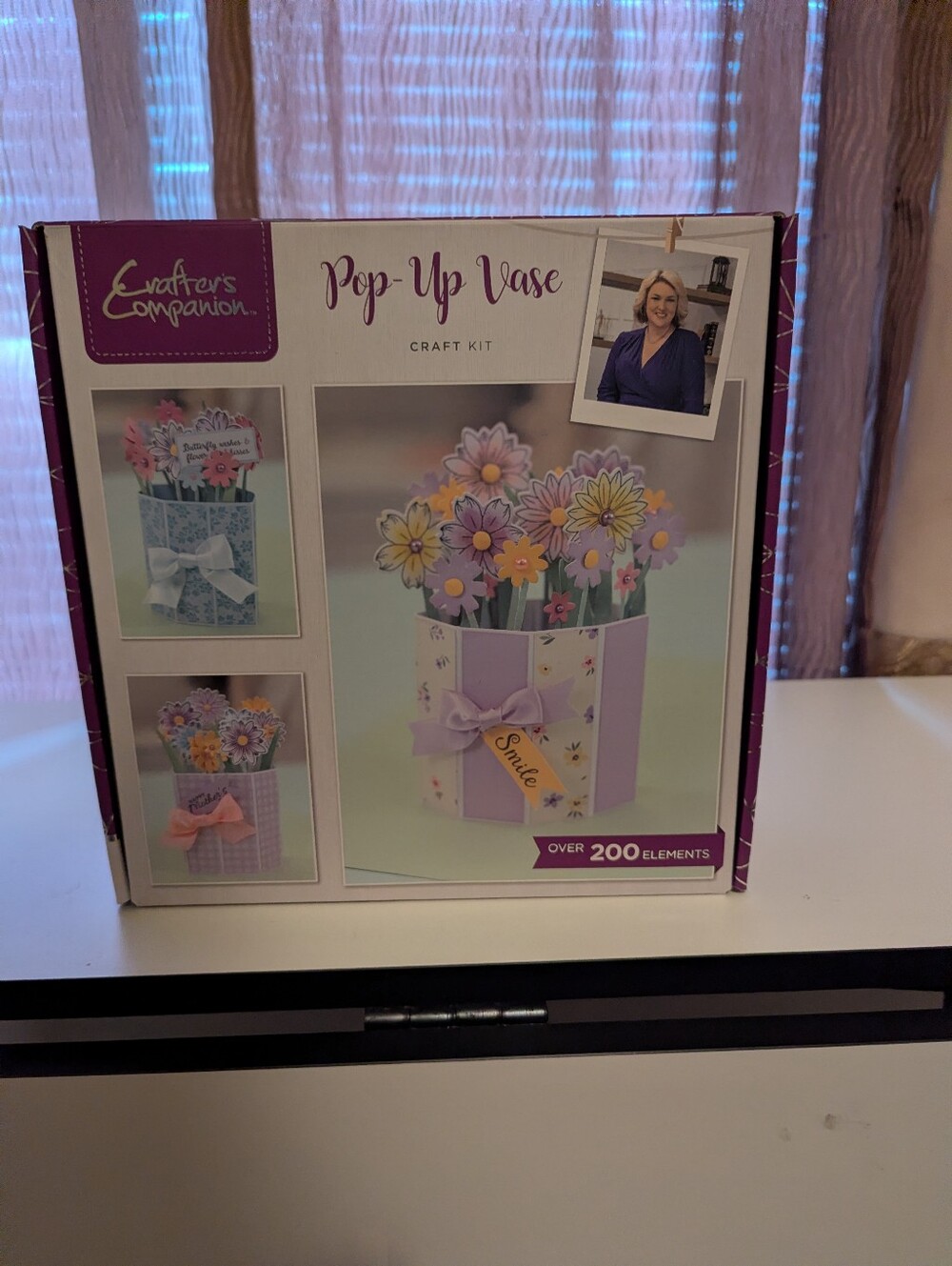 NEW Crafters Companion Pop-Up Vase Craft Kit - Purple 200 pcs #57